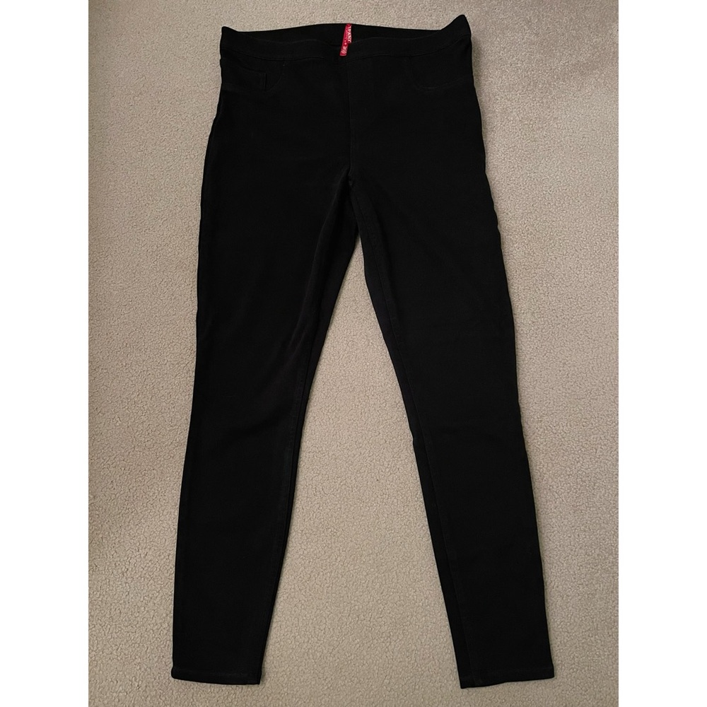 SPANX Jean-ish Black Pull-On Skinny Stretch Pants / Jeggings (size XL)